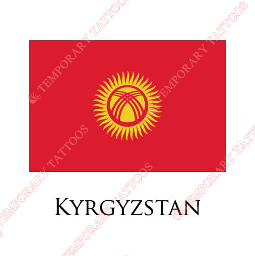 Kyrgyzstan flag Customize Temporary Tattoos Stickers NO.1908